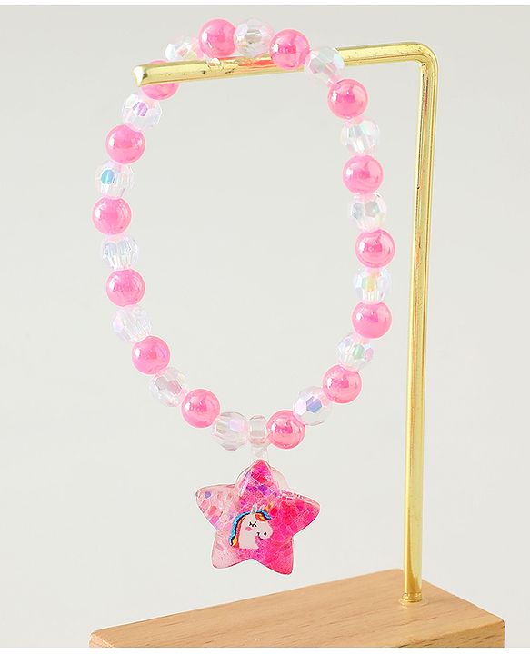 Pine Kids Free Size Bracelets & Bangles Set for Girls - Pink