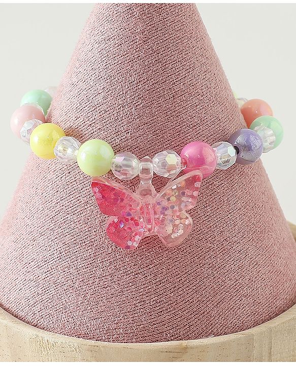 Pine Kids Free Size Bracelets & Bangles Set for Girls - Pink
