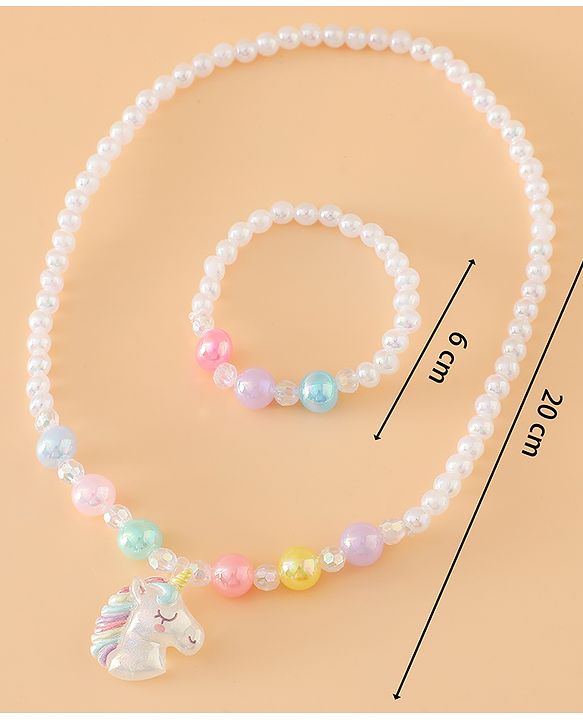 Babyhug Free Size Jewellery Set for Girls - White