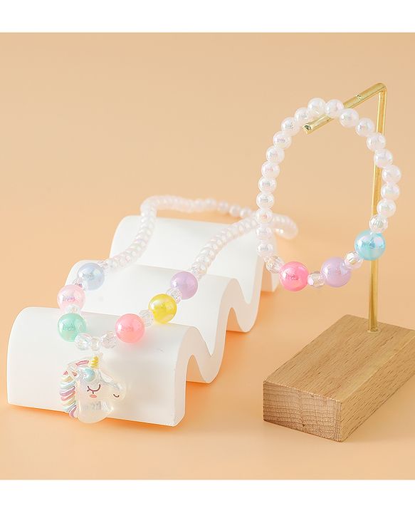 Babyhug Free Size Jewellery Set for Girls - White