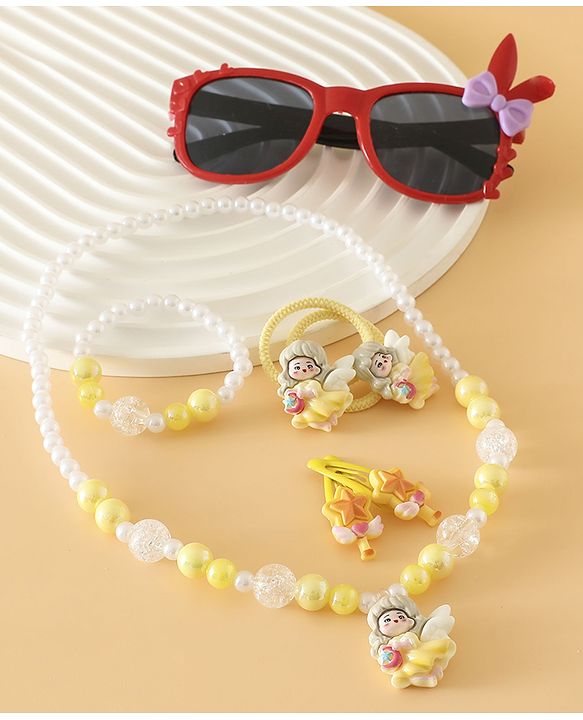 Babyhug Free Size Jewellery Set for Girls - Red