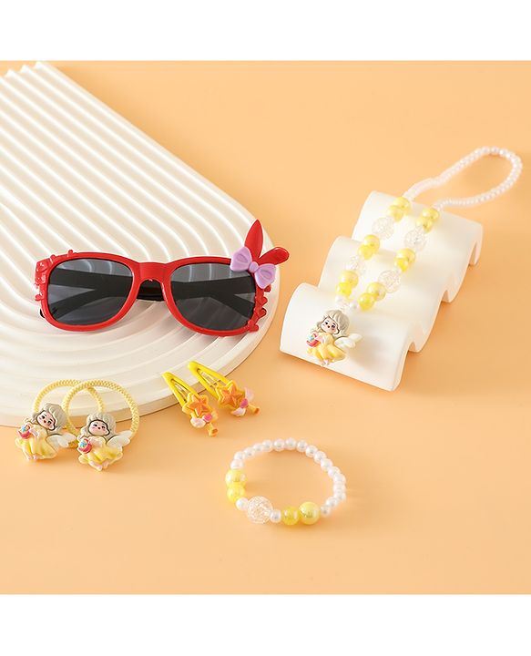 Babyhug Free Size Jewellery Set for Girls - Red