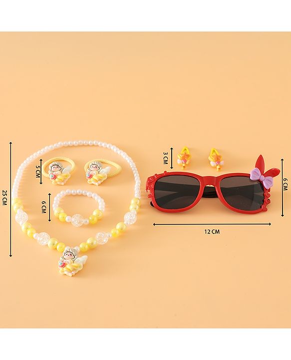Babyhug Free Size Jewellery Set for Girls - Red