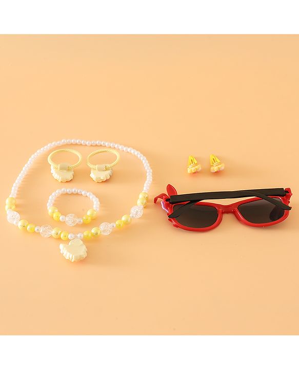 Babyhug Free Size Jewellery Set for Girls - Red