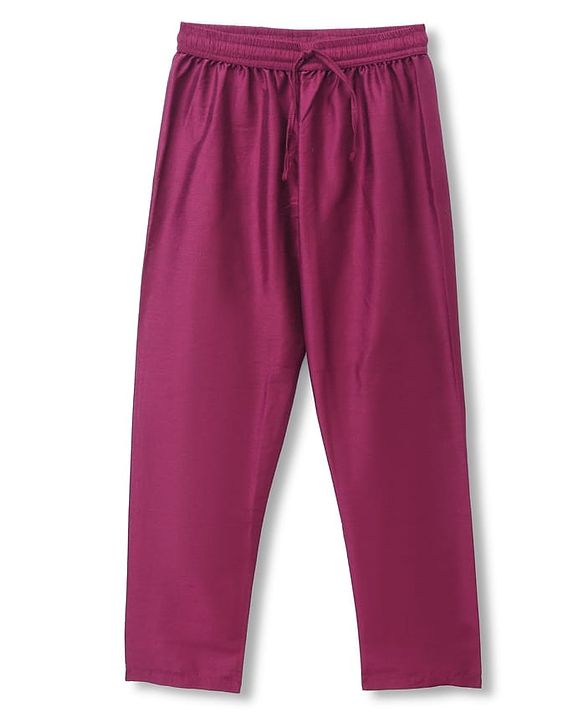 Pine Kids Woven Full Sleeves Kurta & Pyjama Set With Printed Jacket - Purple