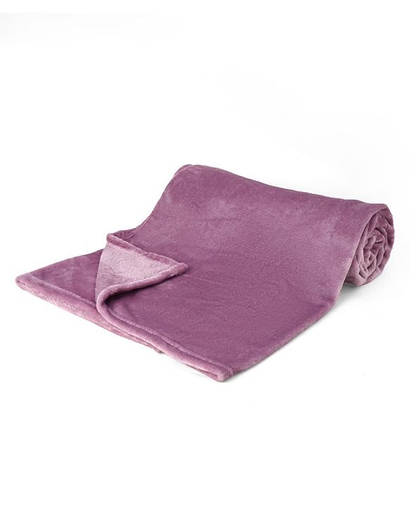 Babyhug Super Soft Coral Fleece Baby Blanket Lavender| Soft & Cozy| Baby Safe| Machine Washable| Travel Friendly| Baby Bedding| Warm Blanket for Newborns & Babies