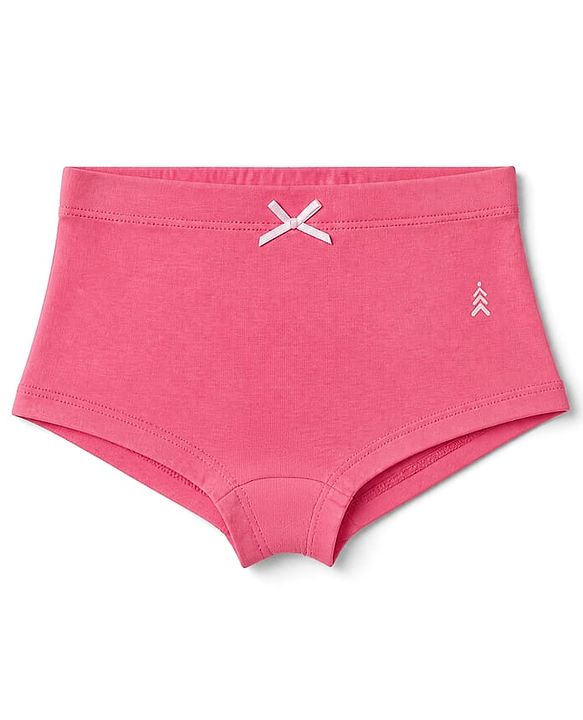 Pine Kids Cotton Elastane Knit Bloomers with Bow Applique Pack of 3 - Light Pink Black Pink