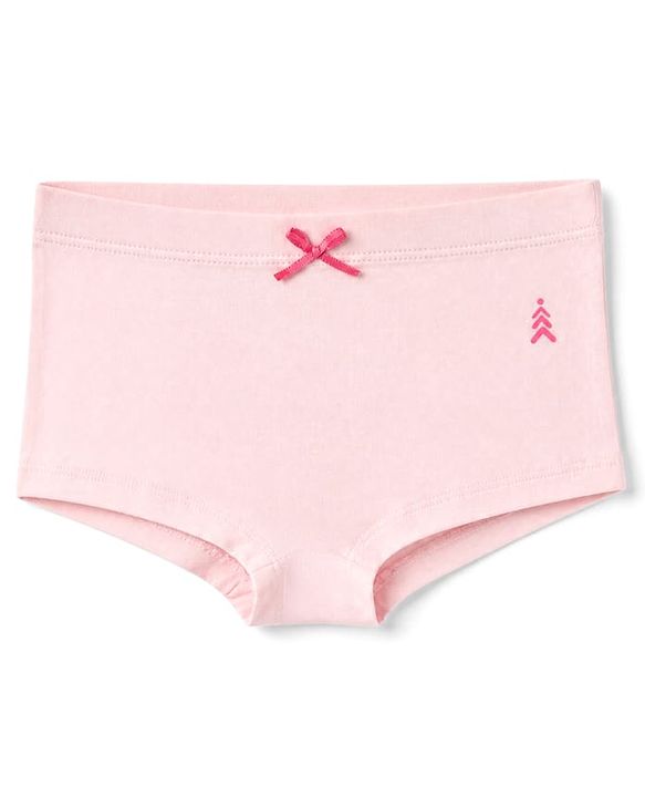 Pine Kids Cotton Elastane Knit Bloomers with Bow Applique Pack of 3 - Light Pink Black Pink