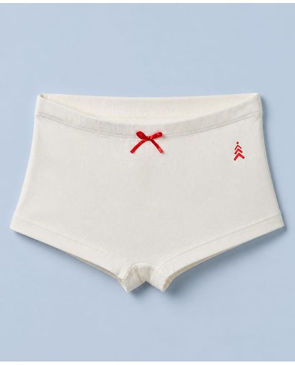 Pine Kids Cotton Mix Knit Bloomers Set With Bow Applique Pack of 3 - Red, White & Pink
