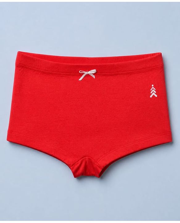 Pine Kids Cotton Mix Knit Bloomers Set With Bow Applique Pack of 3 - Red, White & Pink