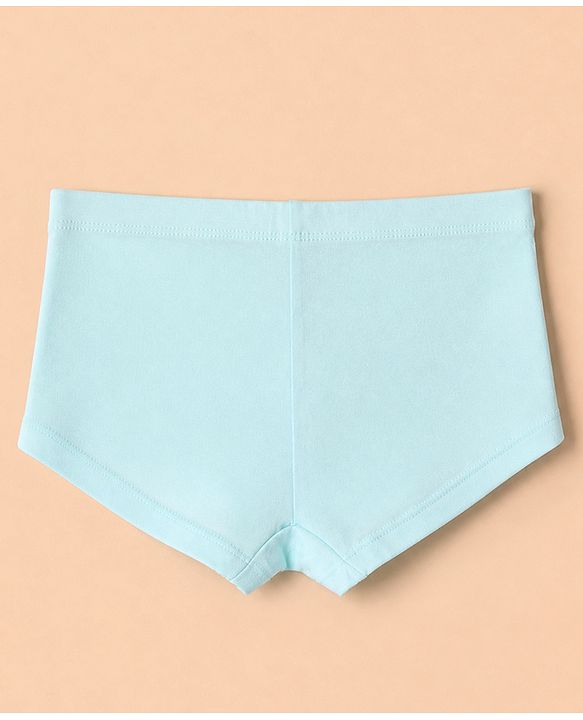 Pine Kids Cotton Elastane Knit Bloomers With Bow Applique Pack of 3 - Lavender & Light Blue
