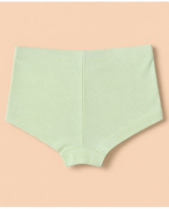 Pine Kids Cotton Elastane Knit Bloomers With Bow Applique Pack of 3 - Lavender & Light Blue