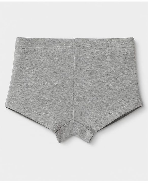 Pine Kids Cotton Lycra Knit Solid Panties Bow Detailing Pack of 3 - Brown Grey & Black