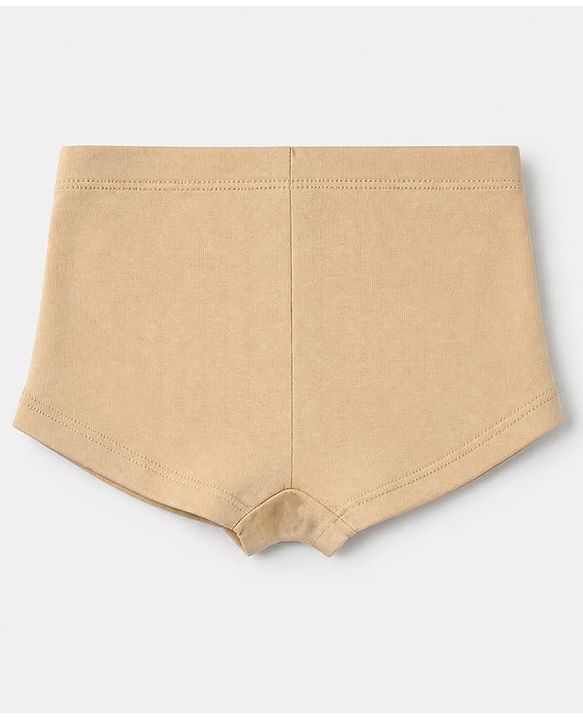 Pine Kids Cotton Lycra Knit Solid Panties Bow Detailing Pack of 3 - Brown Grey & Black