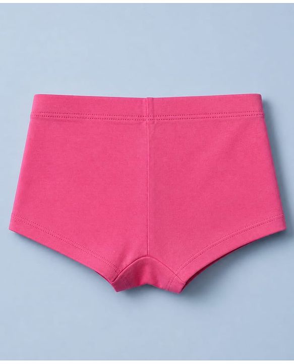 Pine Kids Cotton Elastane Knit Panties With Star Print Pack of 3 - White & Pink