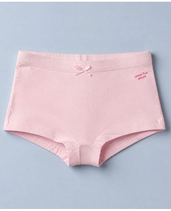 Pine Kids Cotton Elastane Knit Panties With Star Print Pack of 3 - White & Pink