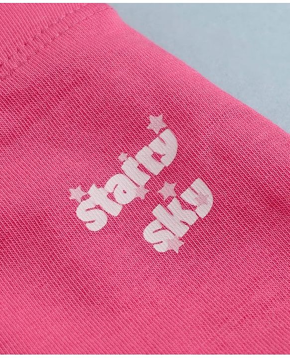 Pine Kids Cotton Elastane Knit Panties With Star Print Pack of 3 - White & Pink