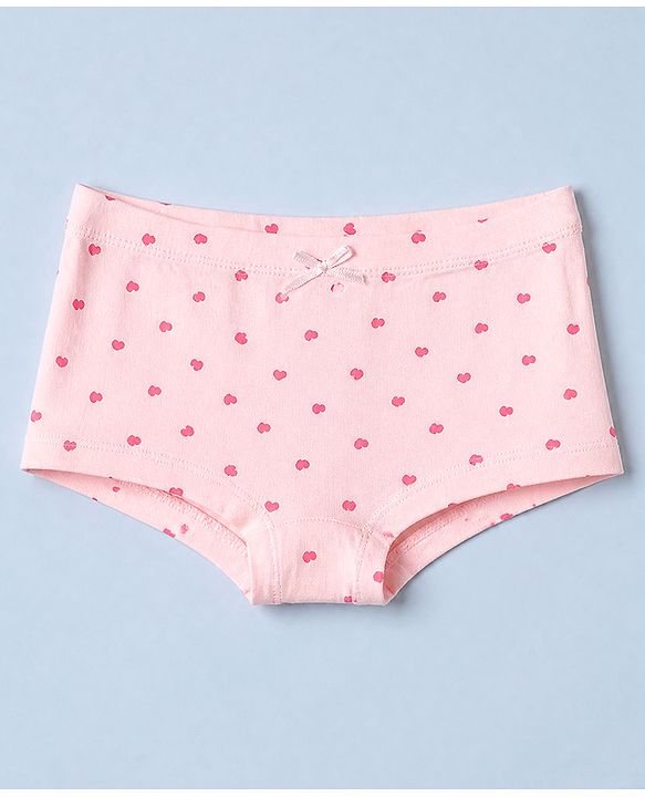 Pine Kids Cotton Knit Bloomers with Floral Print Pack of 3 - White & Pink