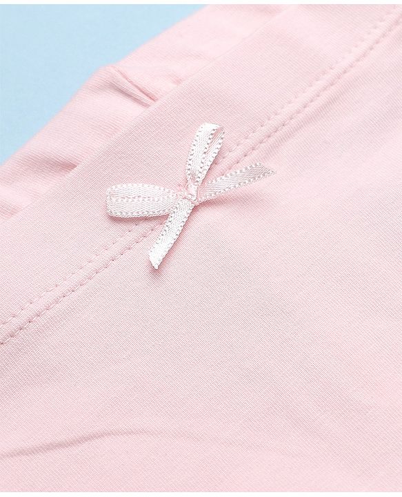Pine Kids Cotton Knit Bloomers with Floral Print Pack of 3 - White & Pink