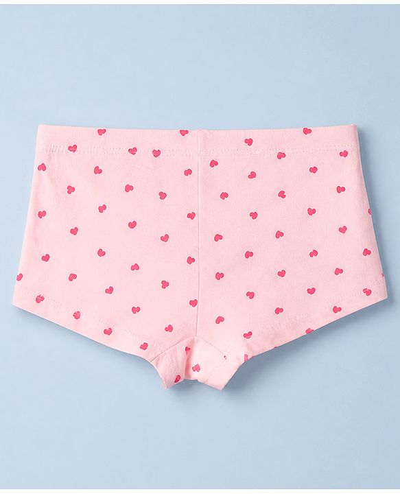 Pine Kids Cotton Knit Bloomers with Floral Print Pack of 3 - White & Pink