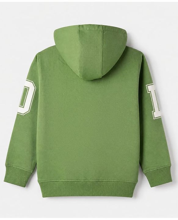 Pine Kids Cotton Mix Knit Sweatshirt with Full Sleeves and Desert Landscape Print in Light Green