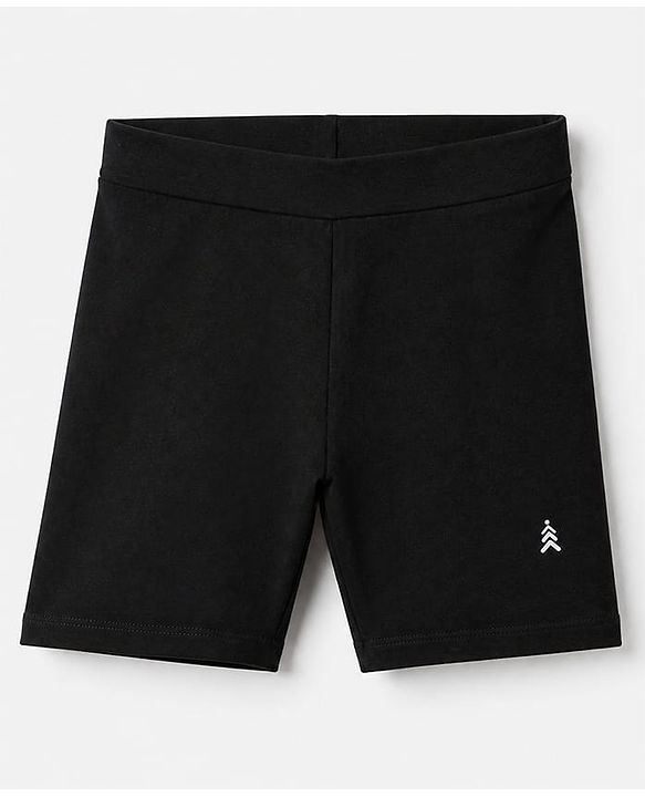 Pine Kids Cotton Lycra Knit Above Knee Length Cycling Shorts Pack of 3 - Red Grey & Black