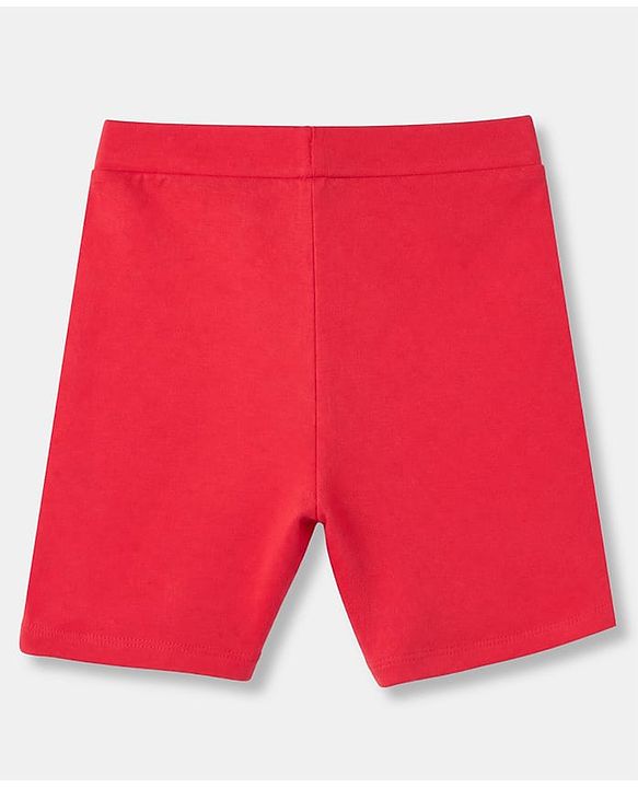 Pine Kids Cotton Lycra Knit Above Knee Length Cycling Shorts Pack of 3 - Red Grey & Black