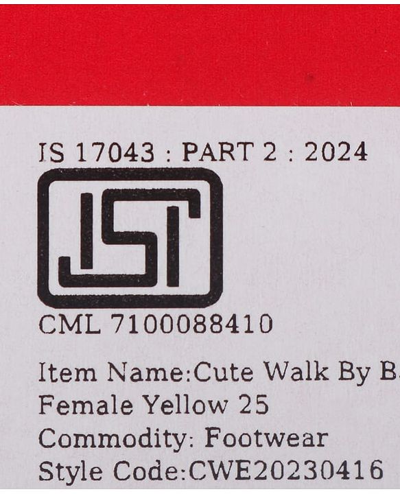 Cute Walk by Babyhug Velcro Closure Solid Casual Shoes - Yellow