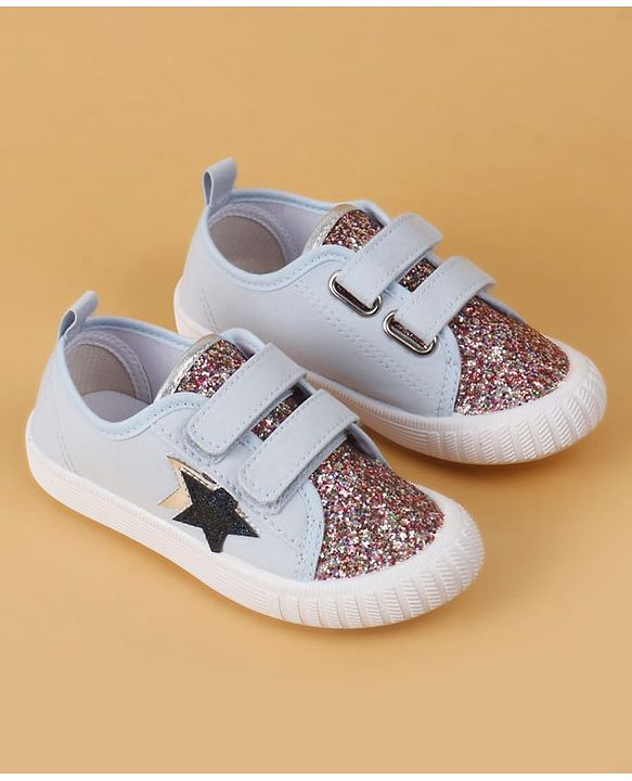 Cute Walk by Babyhug Velcro Closure Glitter Print Casual Shoes - Blue