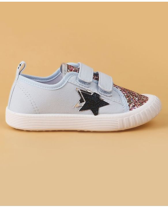 Cute Walk by Babyhug Velcro Closure Glitter Print Casual Shoes - Blue