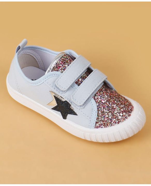 Cute Walk by Babyhug Velcro Closure Glitter Print Casual Shoes - Blue