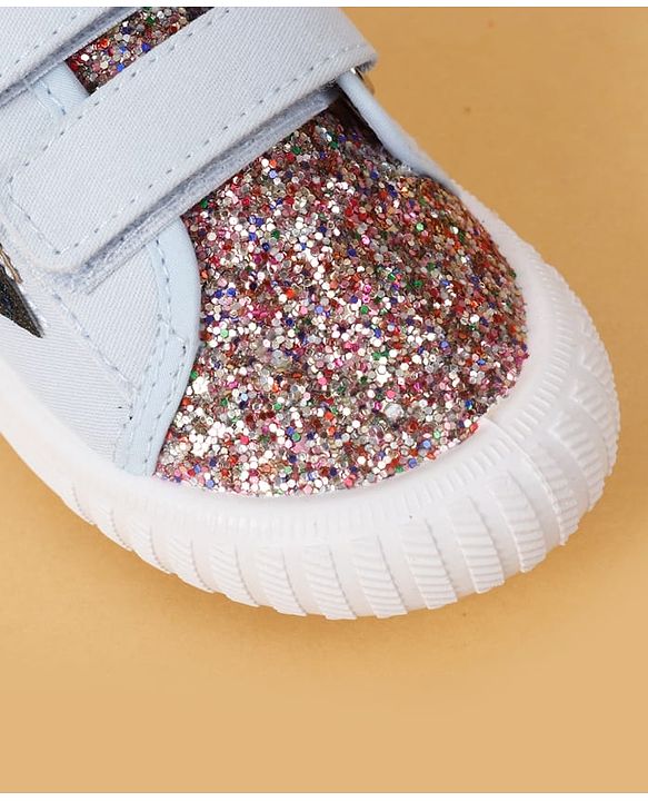 Cute Walk by Babyhug Velcro Closure Glitter Print Casual Shoes - Blue