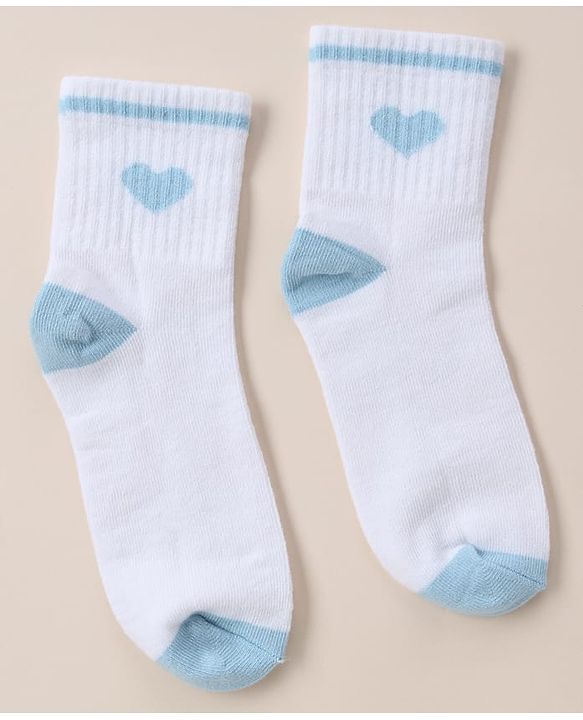 Cute Walk By Babyhug Anti Bacterial Ankle Length Socks With Heart Print Pack of 3 - Orange, Red & Light Blue