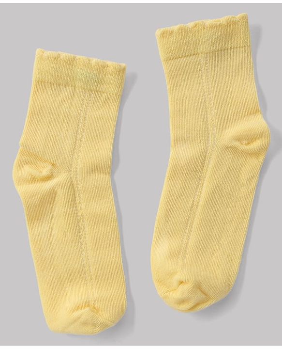 Cute Walk By Babyhug Knit Anti Bacterial Ankle Length Socks With Bow Applique Pack of 3 - White, Purple & Mustard