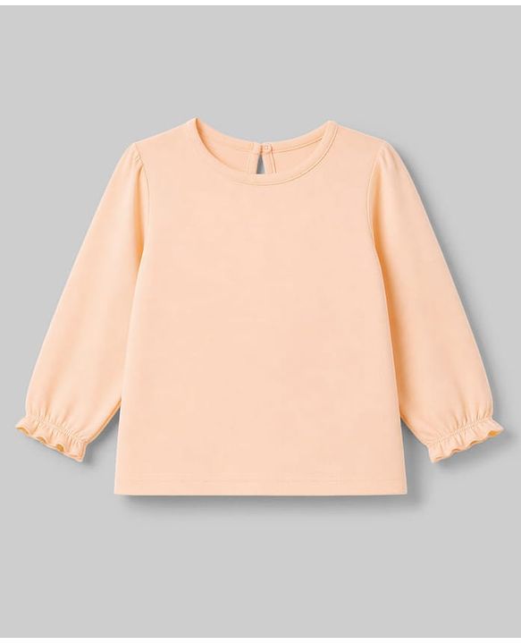 Babyhug Twill Woven Frock with Inner Tee with Full Sleeves and Floral Print - Pink