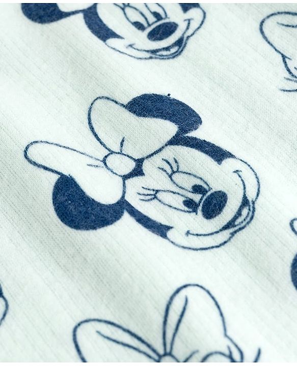 Babyhug Disney 100% Cotton Interlock Knit Full Sleeves Thermal Vest with Minnie Mouse & Daisy Duck - Light Blue