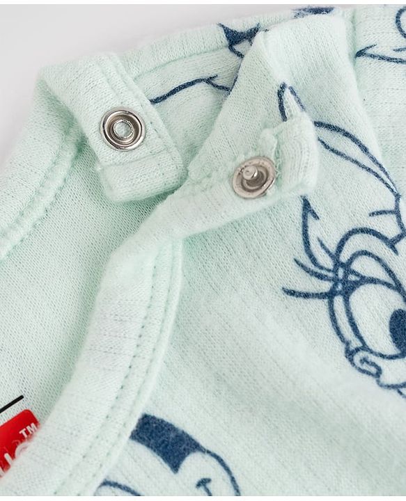 Babyhug Disney 100% Cotton Interlock Knit Full Sleeves Thermal Vest with Minnie Mouse & Daisy Duck - Light Blue