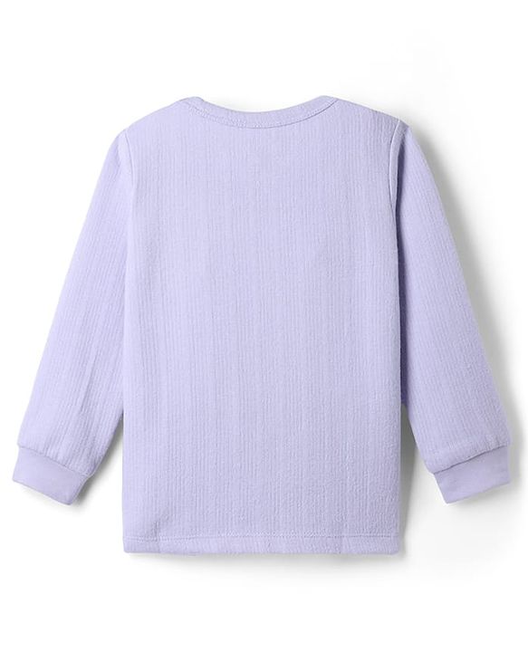 Babyhug Disney Interlock Knit Full Sleeves Thermal Innerwear Vest With 101 Dalmatian Graphic - Lavender