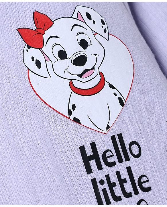 Babyhug Disney Interlock Knit Full Sleeves Thermal Innerwear Vest With 101 Dalmatian Graphic - Lavender