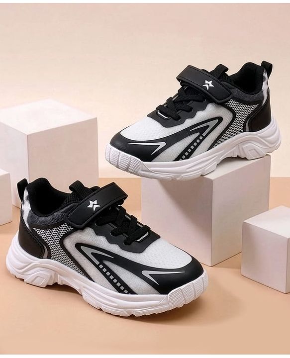 Cute Walk by Babyhug Velcro Closure Sneaker Shoes - Black