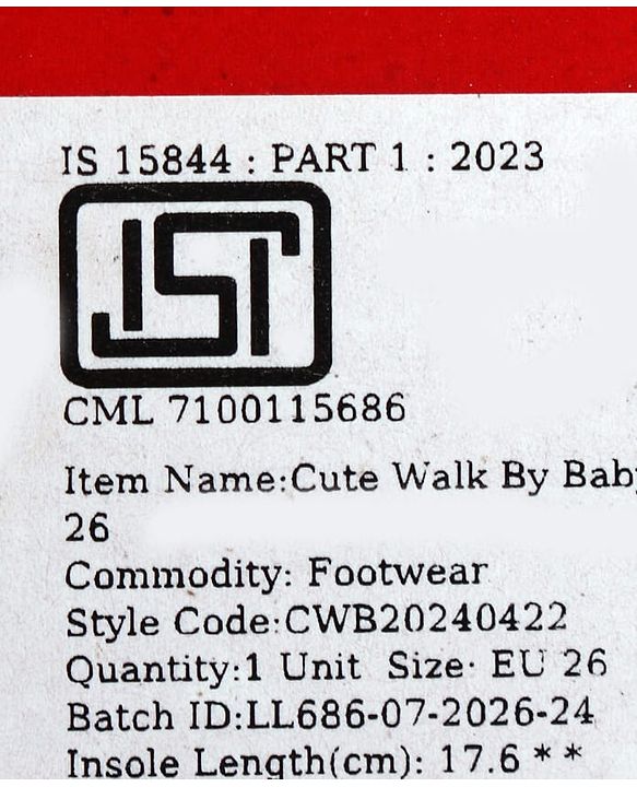 Cute Walk by Babyhug Velcro Closure Sneaker Shoes - Black