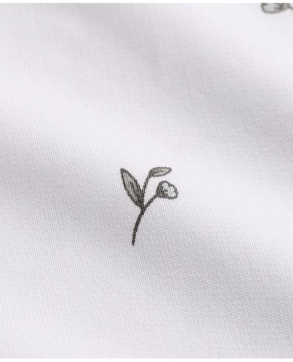 Babyhug 100% Cotton Terry Knit Sweatshirt with Full Sleeves and Floral Print in White
