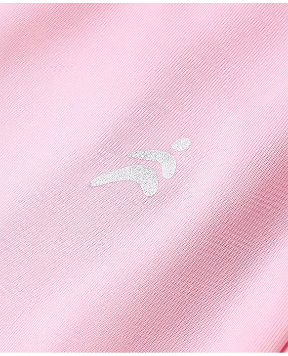 Pine Active Knit Full Length Four Way Stretch Aero Soft Flared Leggings - Pink