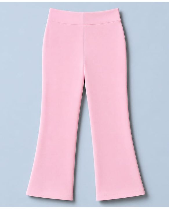 Pine Active Knit Full Length Four Way Stretch Aero Soft Flared Leggings - Pink