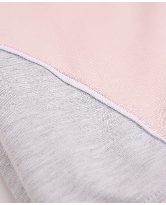 Pine Kids 100% Cotton Knit Marshmallow Sweatshirts with Full Sleeves, Raglan Sleeves and Hooded Neck in Pink
