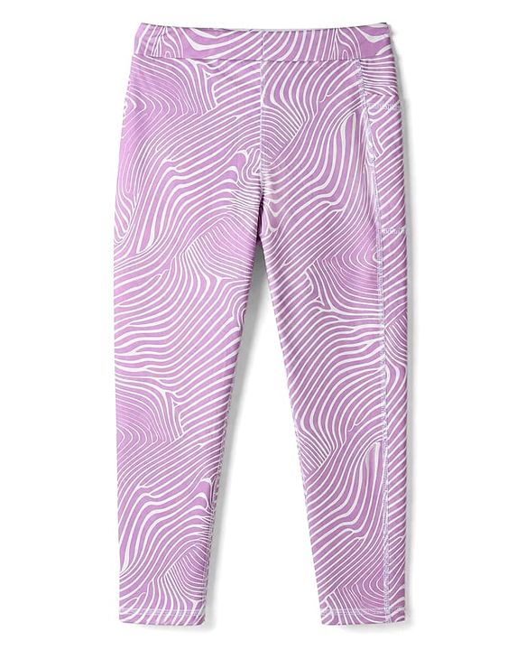 Pine Active Knit Full Length Printed Leggings - Lilac