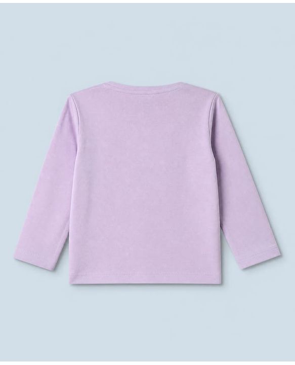 Babyhug 100% Cotton Interlock Knit T-Shirts with Full Sleeves and Rabbit Print in Purple & White Pack of 3