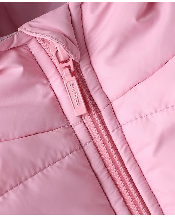 Babyhug Woven Padded/Quilted/ Winter Jacket with Sleeveless in Pink for 12-18 Months