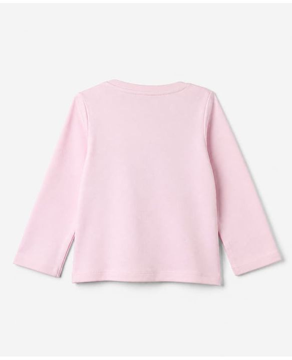 Babyhug 100% Cotton Interlock Knit Full Sleeves T-Shirts With Flower & Butterfly Print Pack Of 3 - Purple White & Pink