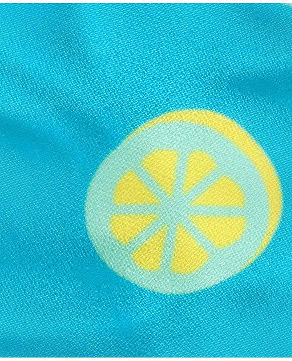 Babyhug Legged Swimsuit Allover Lemons Print - Blue